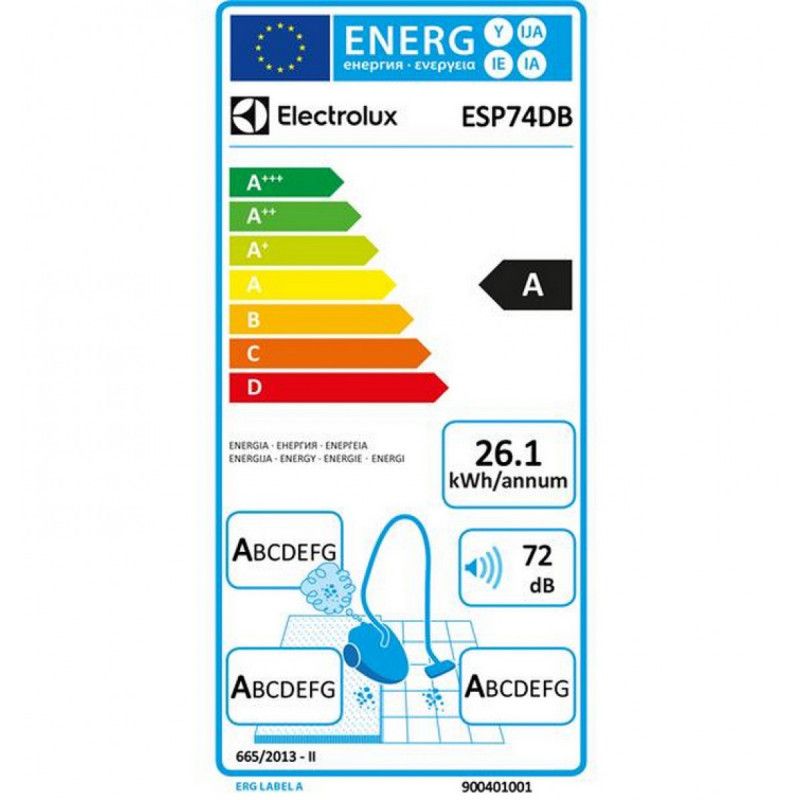 Aspirateur traîneau avec sac ELECTROLUX Silent Performer ESP74DB